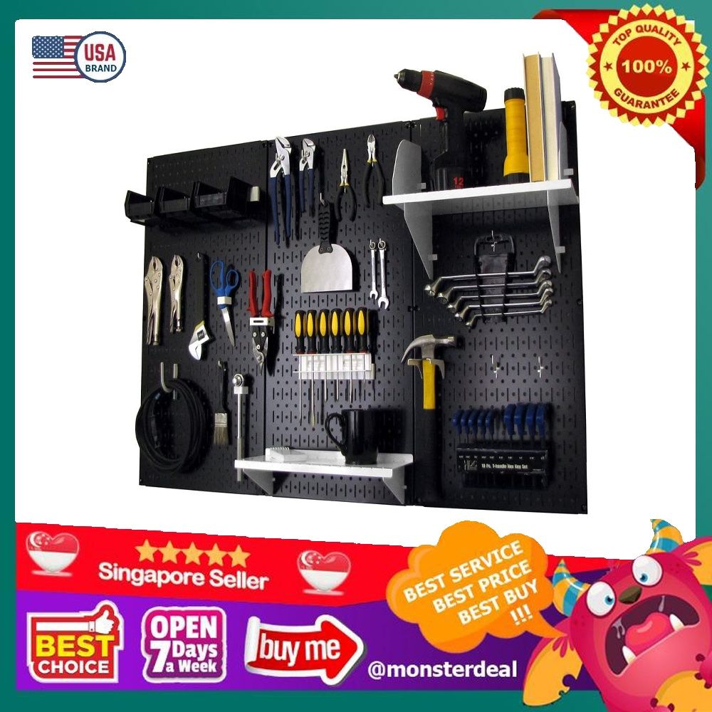Wall Control 30-WRK-400 BW Pegboard Organizer Wall Control Metal ...