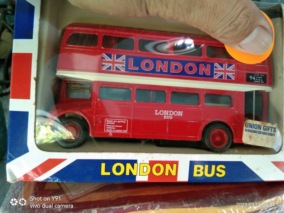 Modèle Réduit Bus London Et Taxi Welly - 8cm - Occasion - 523912G/9123