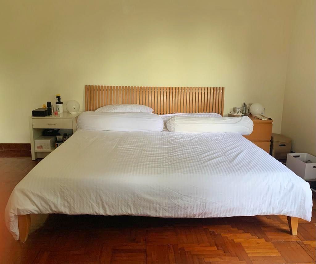 Wooden King Size Bed Frame, Furniture & Home Living, Furniture, Bed