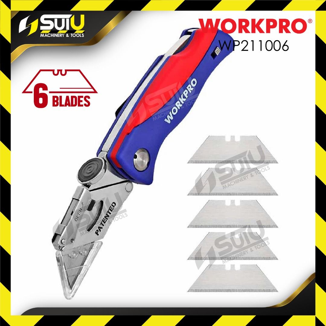 WORKPRO WP211006 BIMaterial Quick Change Utility Knife (6 Blades
