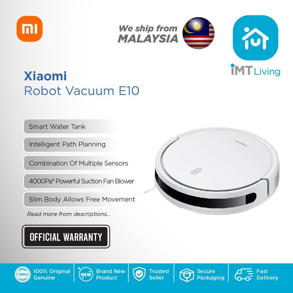 Xiaomi Robot Vacuum E10 B112, 1 Year Mi Malaysia Warranty