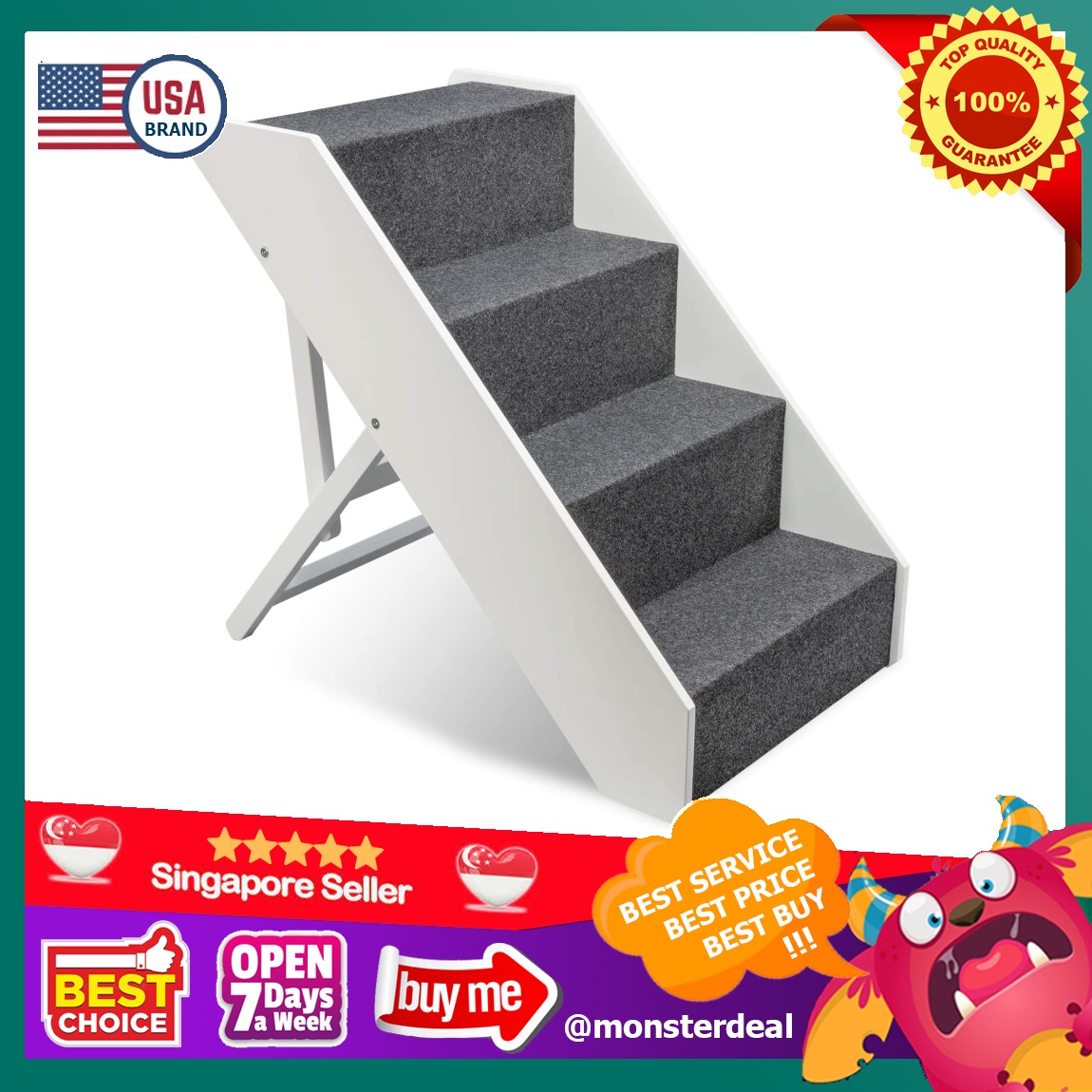 Arf pets wood dog stairs top