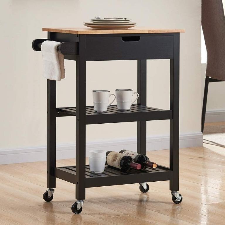 [YBR] (chk) Coniffer Kitchen Island Microwave Rolling Cart Kart Trolley ...
