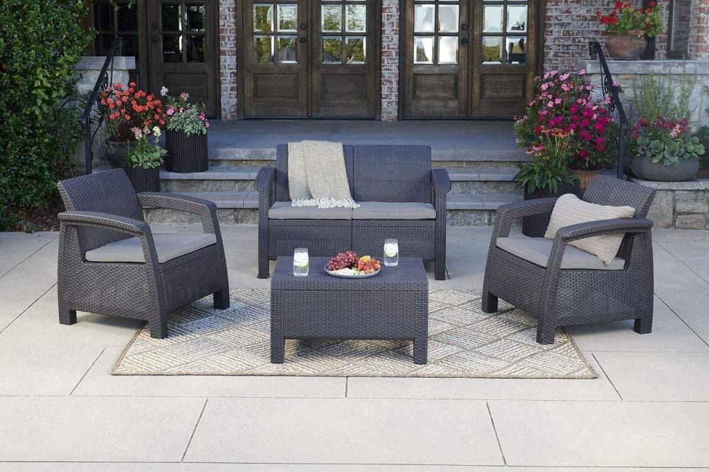 Keter corfu online armchair charcoal