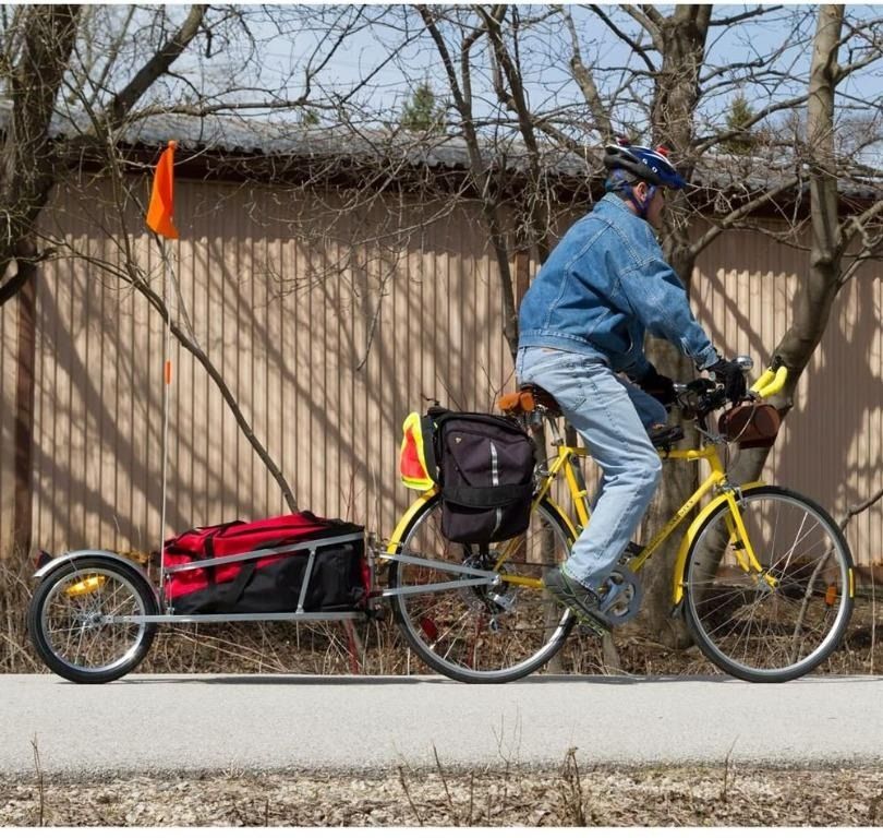 Bike pulling 2025 wagon