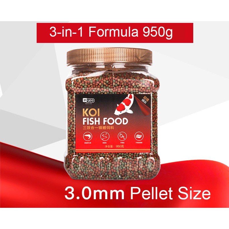 View of YEE KOI Food, Triple-Effect Fish Food Pellet, KOI Fish Grain To Provide ...