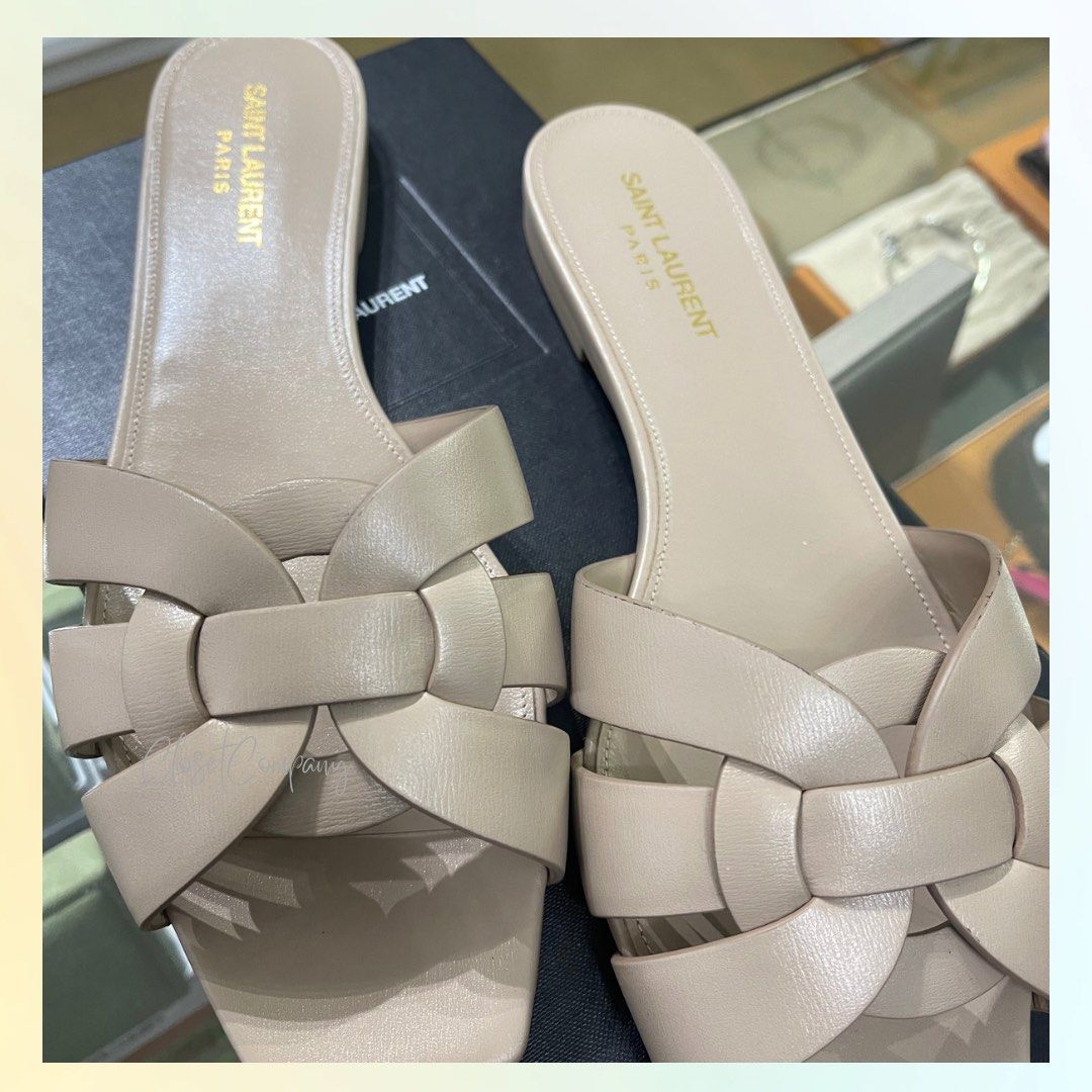 YSL Tribute Scarpe Basse Dark Beige Flats