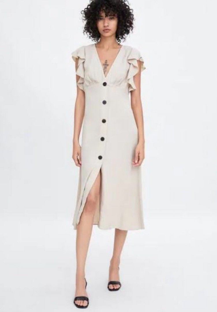 Zara ruffled rustic dress sale