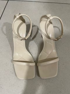 Zara Leather Square Heels