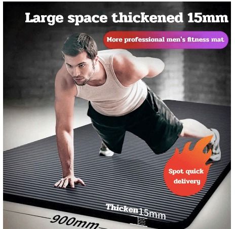 Large Exercise Mat 200x130CM Ultra Thick 15mm Yoga Mat