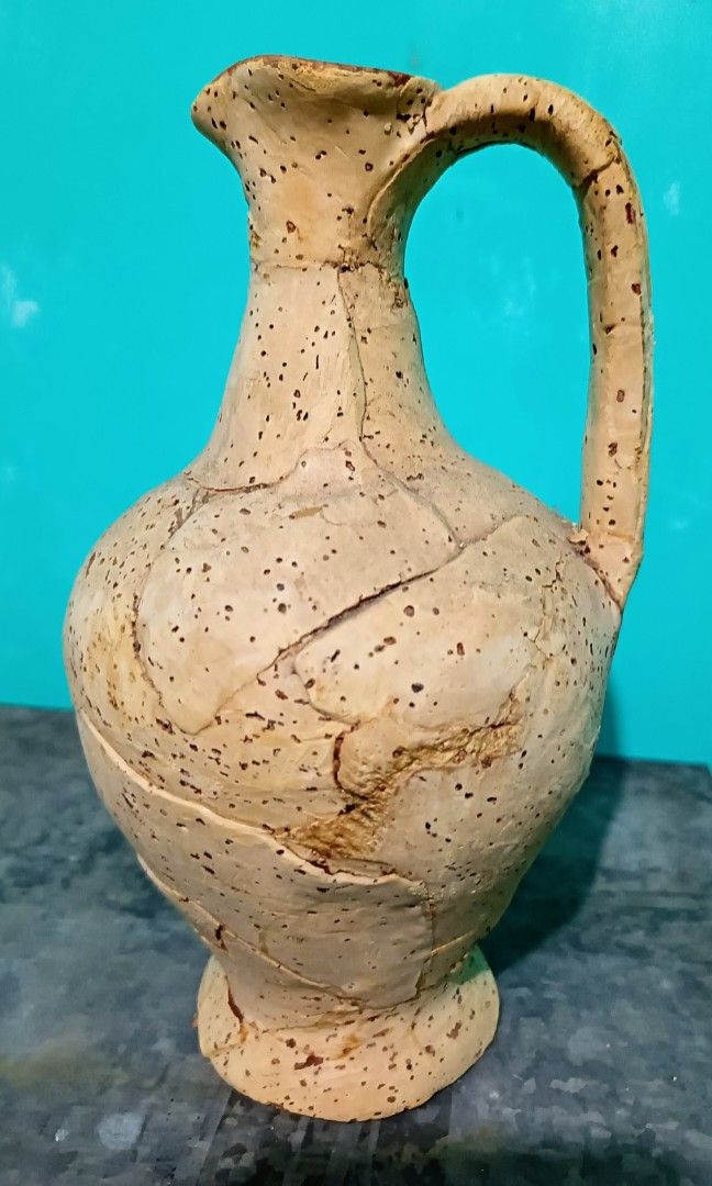 1960s RARE Vintage Italian Cork and Bark Wine Jug Water Jar Decanter