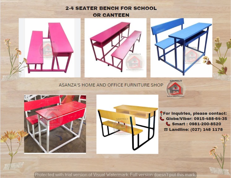 24 SEATER BENCH FOR SCHOOL AND CANTEEN (FACTORY PRICE) on Carousell