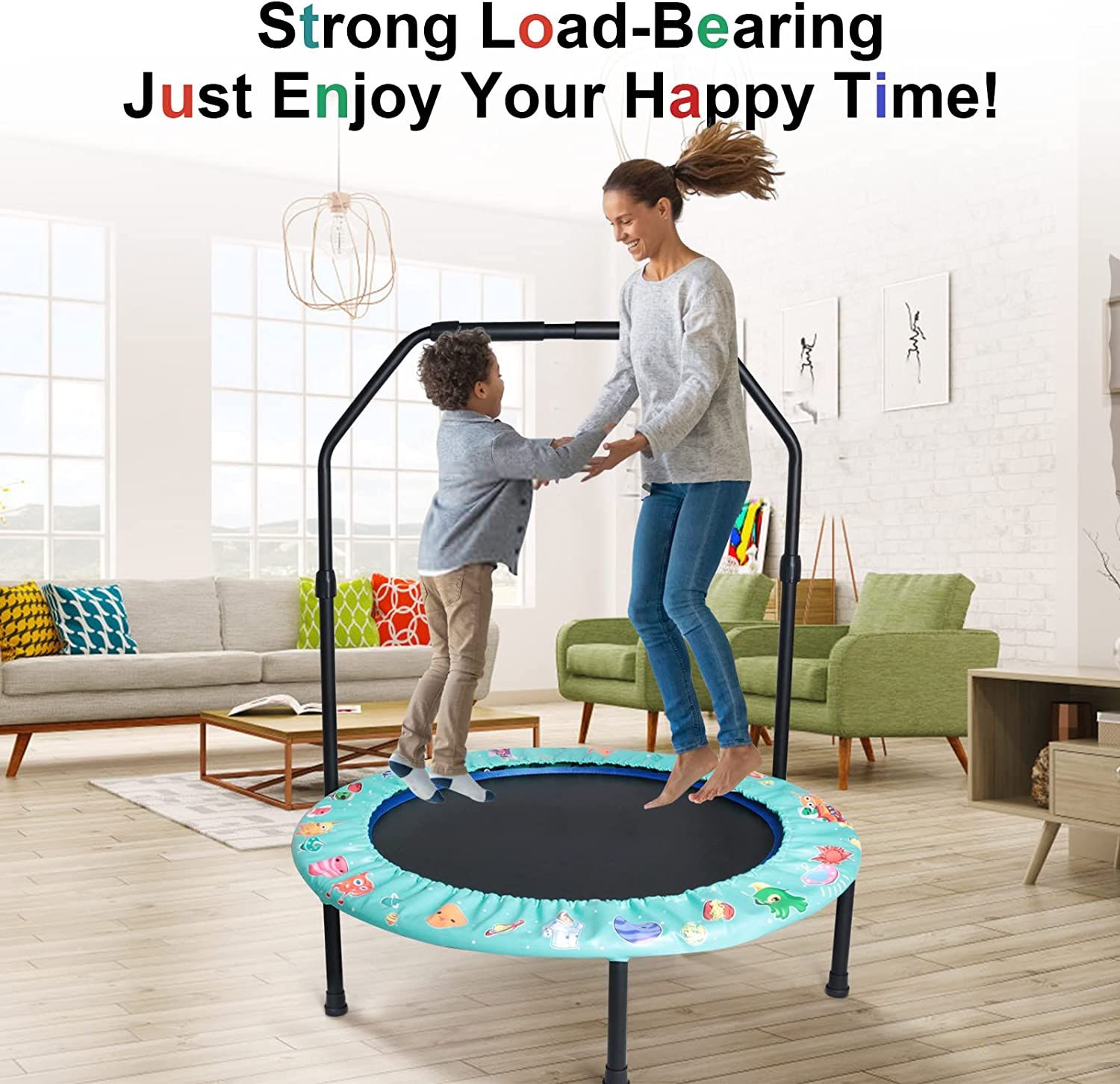 Handle for trampoline store