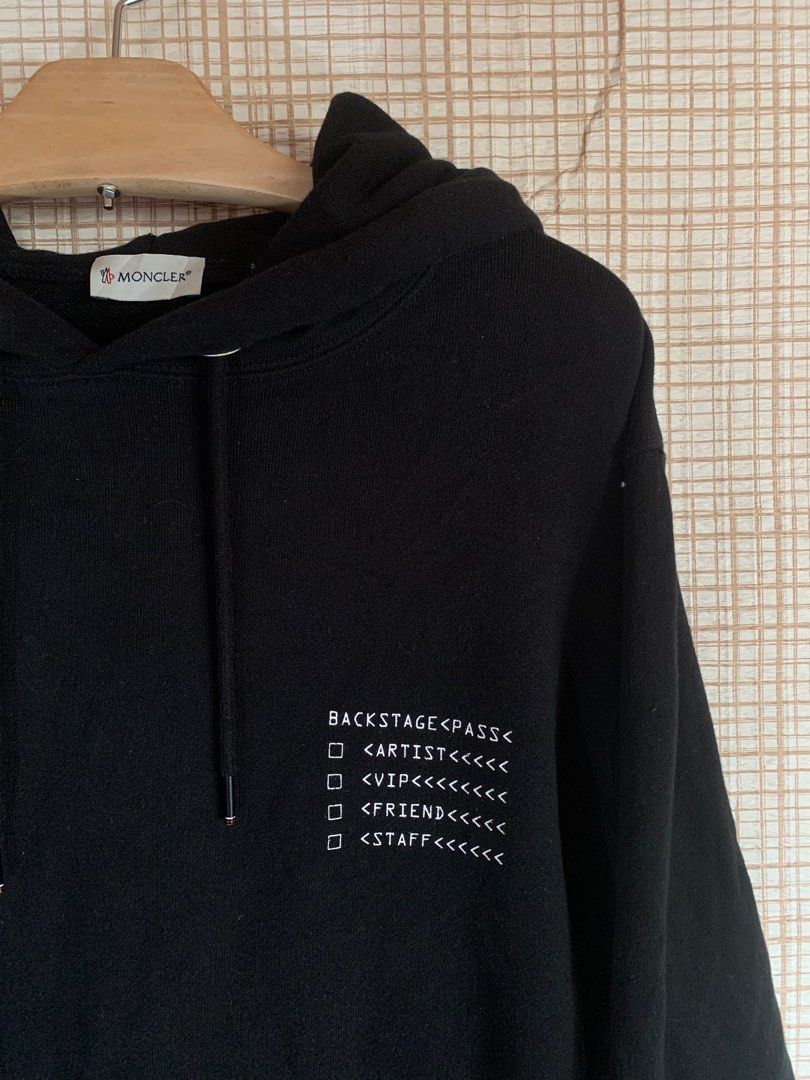7 Moncler Fragment Hiroshi Fujiwara Black Backstage Pass Hoodie