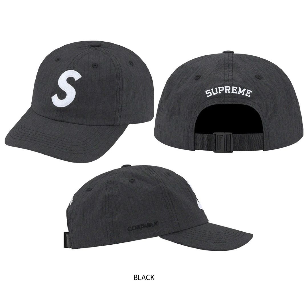 supreme Cordura Ripstop S Logo 6-Panel 黒 | housecleaningmadison.com