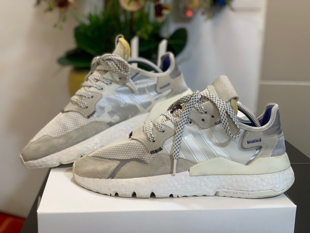 Adidas nite jogger deals 3m white