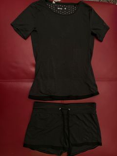 Adidas top + shorts grey set