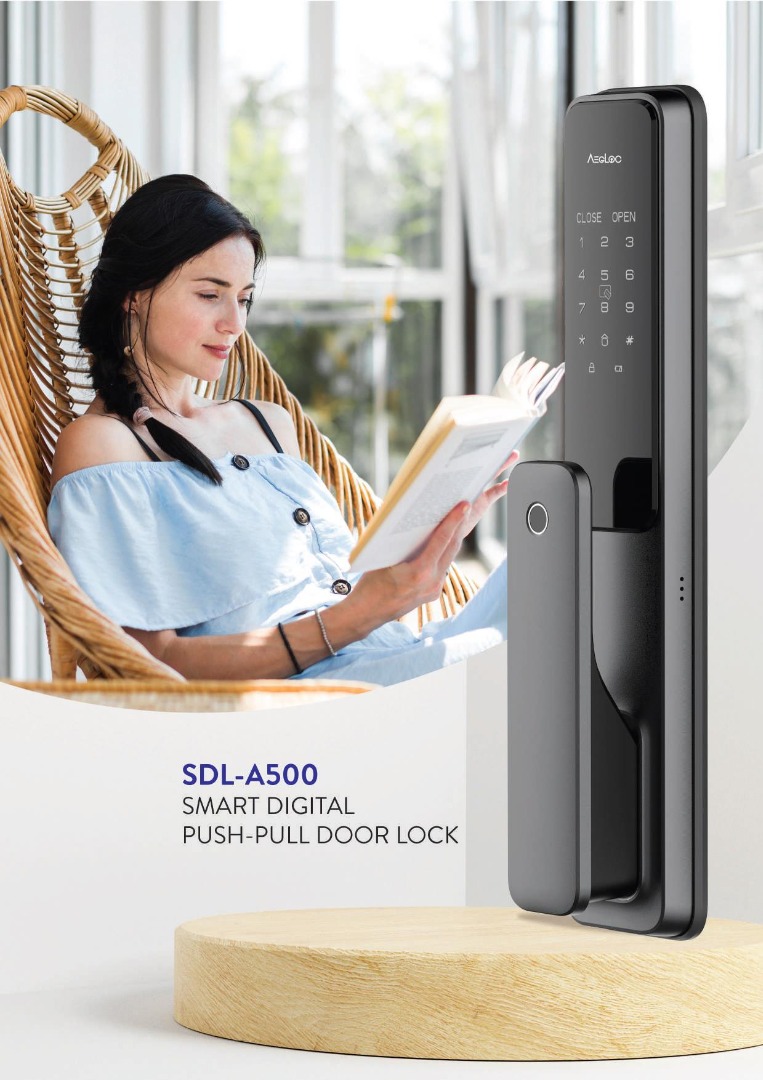 AEGLOC Smart Digital PushPull Door Lock AEGSDLA500, Furniture & Home