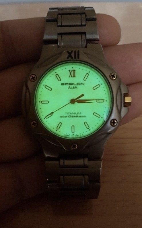 Alba epsilon store titanium watch