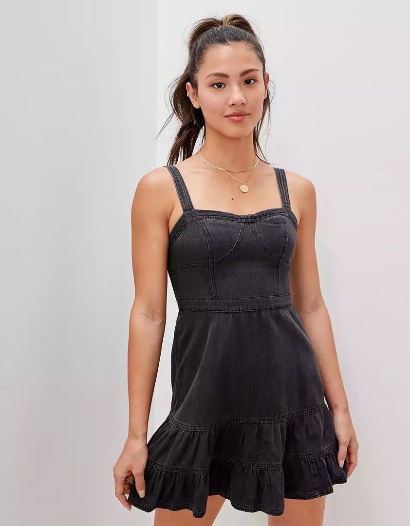 green emerald velvet dress Buy AMERICAN EAGLE OUTFITTERS Women's Viscose Fit and Flare Mini Dress  (WES0394839615_Pink_XS) at Amazon.in main image 0