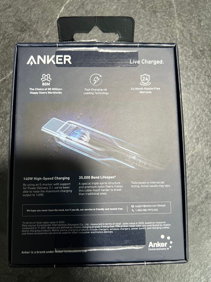 Anker 765 USB-C to USB-C Cable (140W Nylon) - Anker US