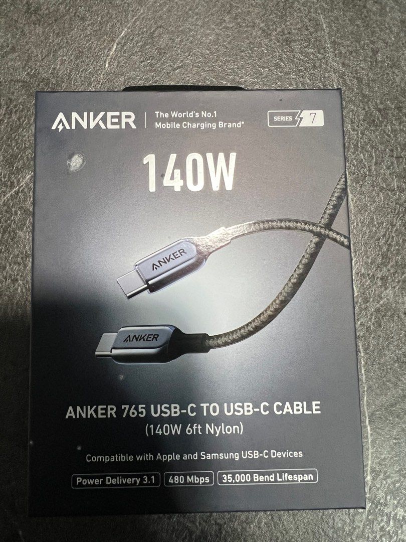 Anker 765 USB-C to USB-C Cable (240W Nylon)