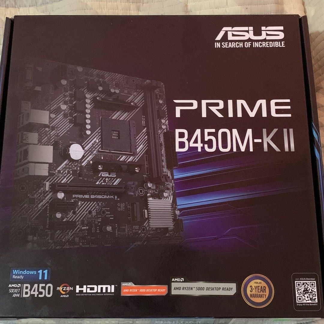 NEW Asus Prime B450M K II, Computers & Tech, Parts & Accessories