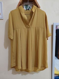 Atasan wanita / blouse chiffon kuning