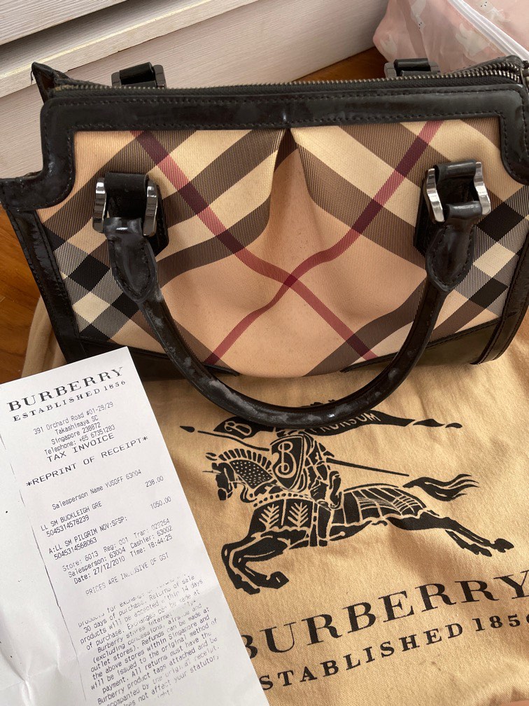 Authentic with receipt Burberry pilgrim bag dustbag, Luxury, Bags & Wallets  on Carousell