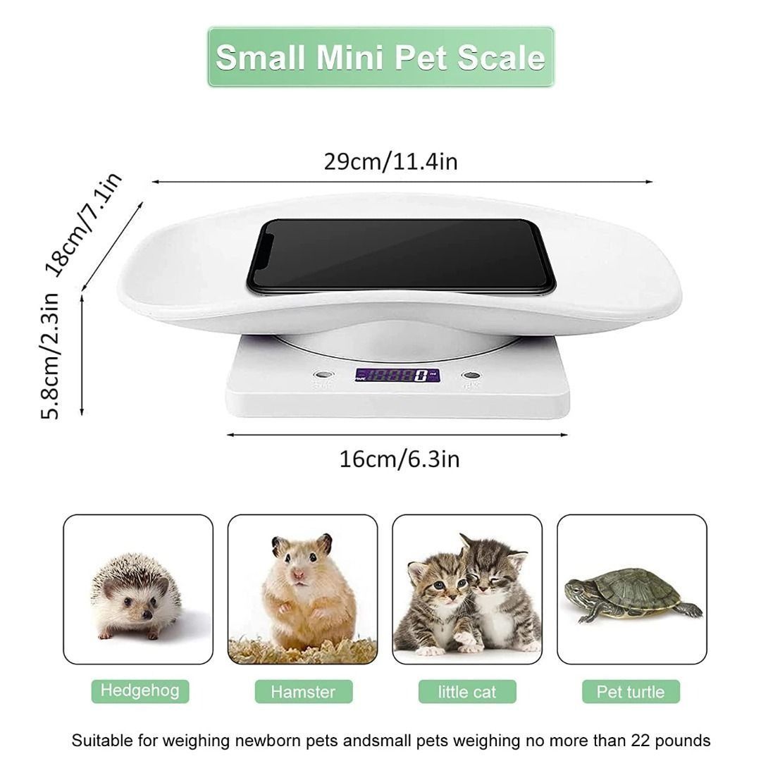 Digital Pet Scale, Accurately Weigh 10kg/1g Small Pet Weight Scale for Cats  Dogs Measure Tool Electronic Kitchen Scale