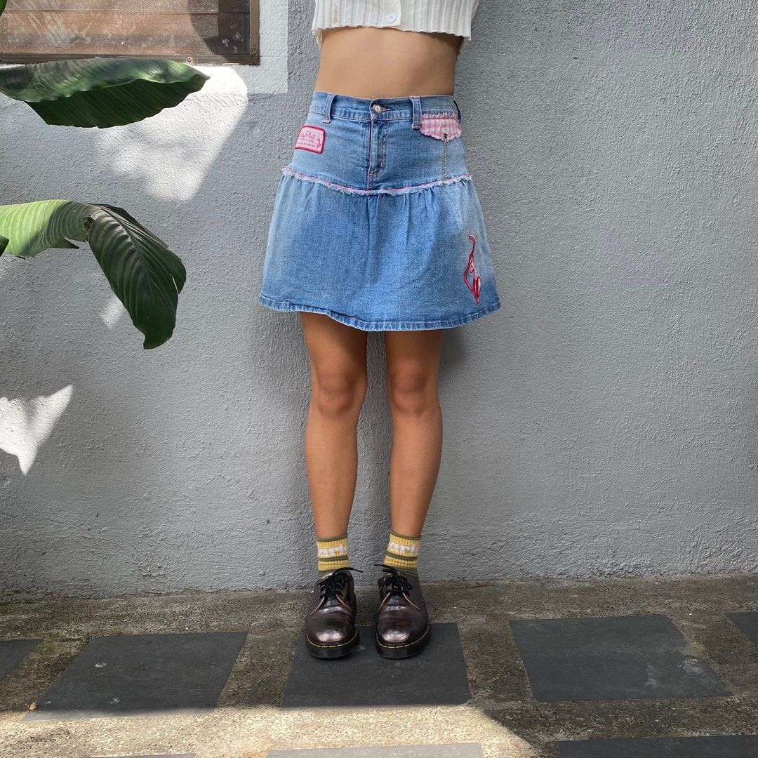 Baby Phat by kimora lee simmons denim skirt, Women's Fashion, Bottoms,  Skirts on Carousell