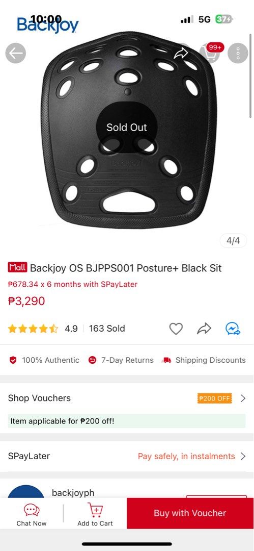 Backjoy Posture Plus (Category: Chairs) located in Makati City. Submitted by happyearth_f9a09d (Listing ID 1222376124, Image 3). Description: RFS: Given as a gift to my mom but it is barely used. Selling it for low hoping someone who really needs it get to buy it :) It’s authentic from shopee mall The BackJoy SitSmart Posture Plus is an innovative proven sitting device that provides natural safe and effective back pain relief by automatically opt