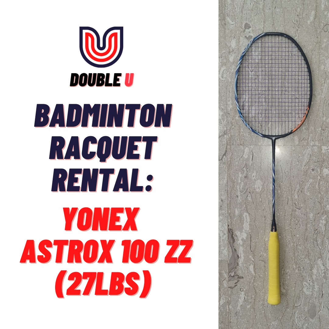 BADMINTON RACQUET RENTAL YONEX ASTROX 100 ZZ 27 LBS, Sports