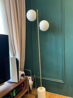 Ball standing lamp  with marble base