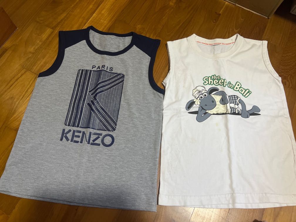 Boy s Sleeveless Tshirt tee tank top Kenzo Design Babies Kids Babies Kids Fashion on Carousell