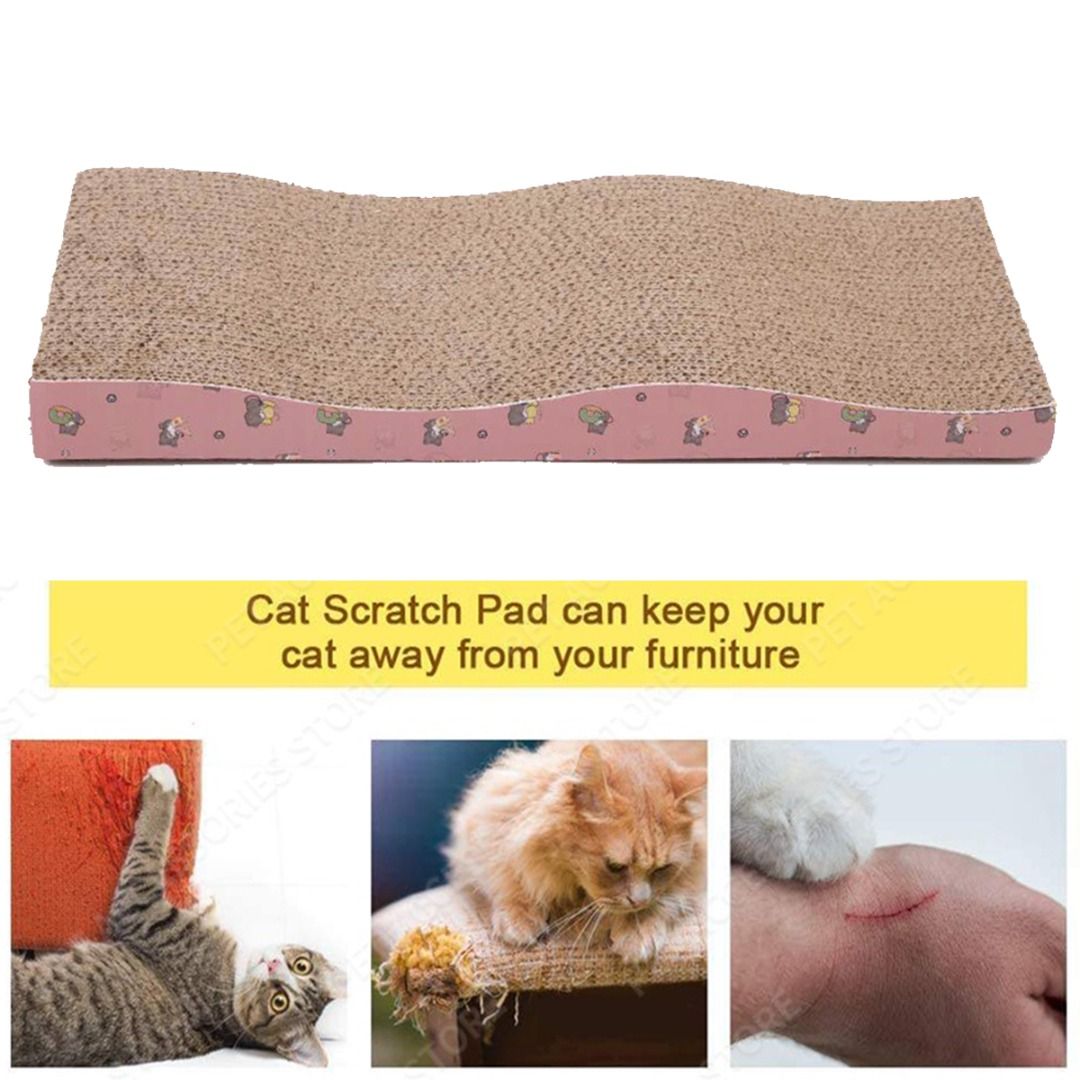 FUKUMARU Cat Scratcher Mat, 23.6 X 15.7 Inch Natural Sisal Cat Scratch  Mats, Horizontal Cat Floor Scratching Pad Rug with Sticky Velcro Tapes,  Protect