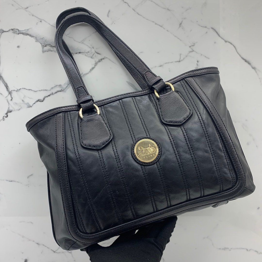 CELINE BLACK LEATHER BAG 227029205 Women s Fashion Bags Wallets Shoulder Bags on Carousell