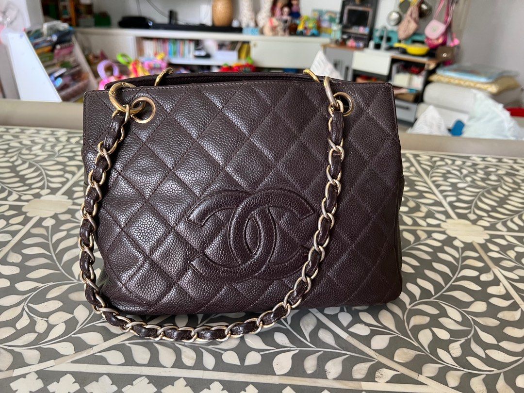 Chanel Petit Timeless Tote Choc Brown Cavier, GHW, Luxury, Bags & Wallets  on Carousell