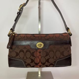 Coach CC Brown Canvas Leather Shoulder / Hand / Kili Kili Bag