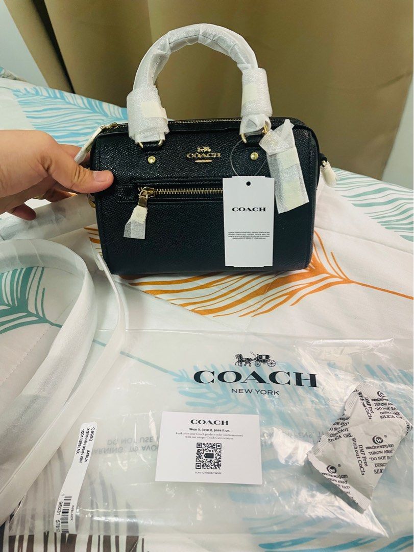 COACH Micro Rowan Crossbody Bag In Signature Canvas in Natural