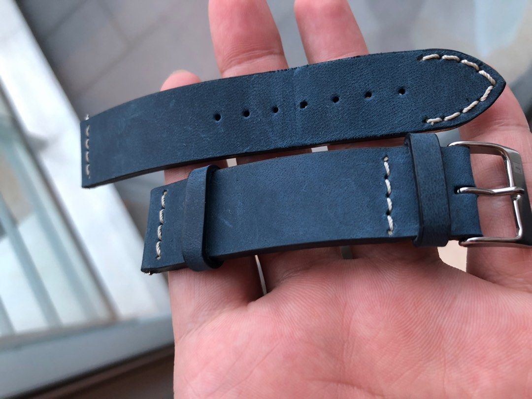 ColaReb Venezia Blue Leather Watch Strap 20mm Luxury Watches on
