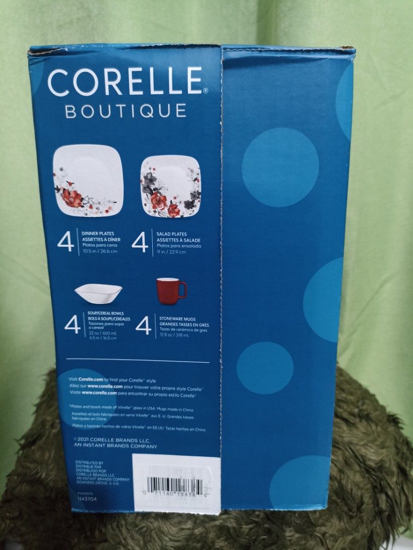 Corelle Dinnerware set 16 piece set Chelsea Rose, Furniture & Home