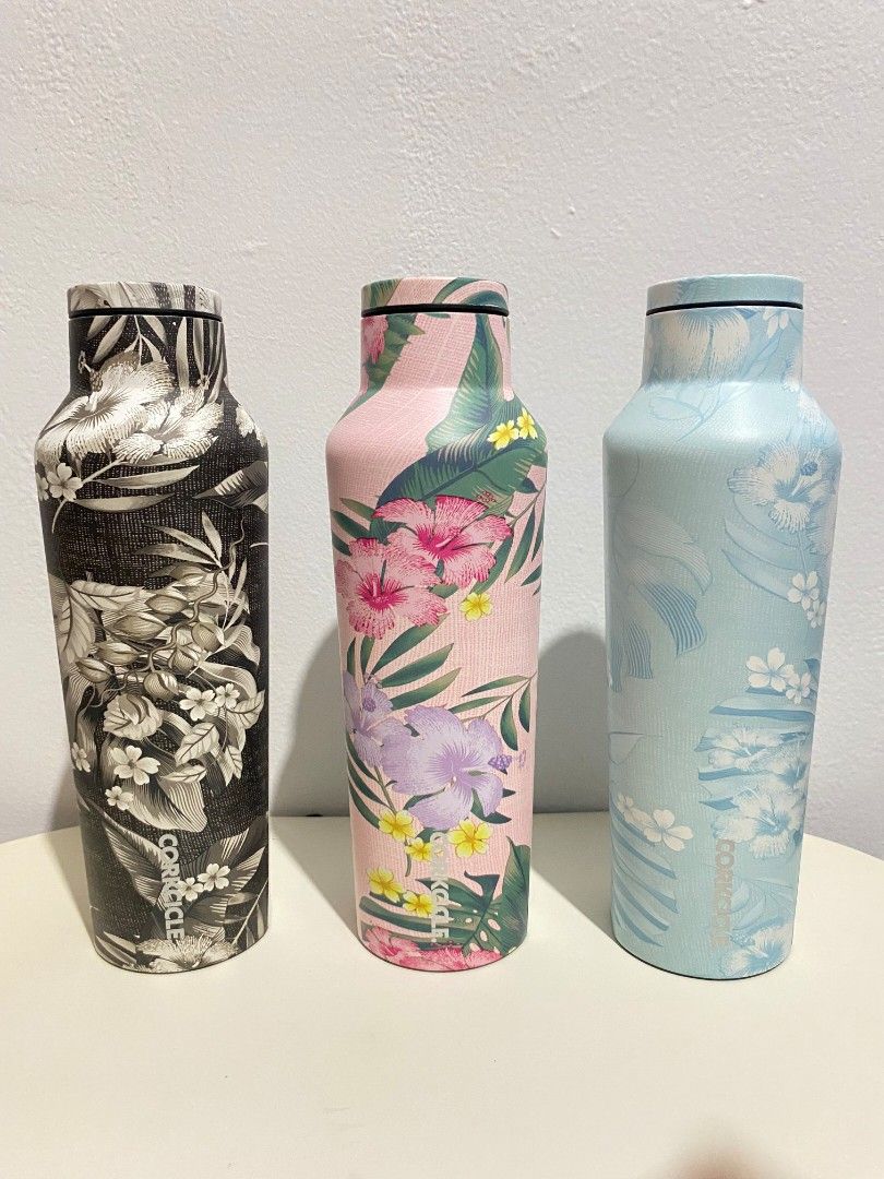 Corkcicle Luau Sport Canteen 20oz Black Luau on Carousell