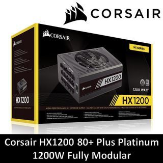 CORSAIR HX1200 Watt 80+ Platinum 1200w Fully Modular ATX Power Supply ( 10 Yrs Local Warranty )
