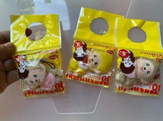 Cute monchichi charm mini plush set 3pcs