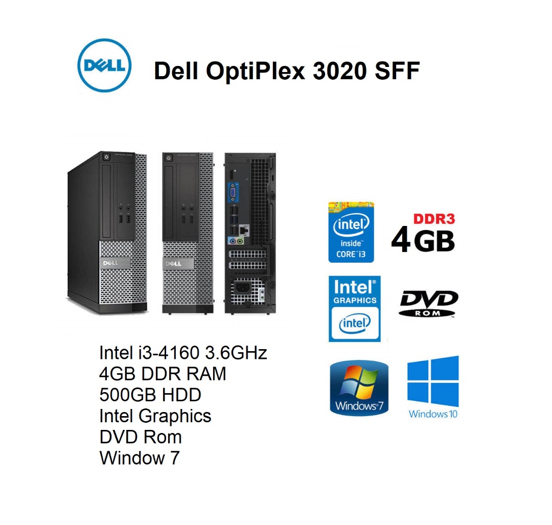 Dell OptiPlex 3020 i3-4160 Desktop PC (Used), Computers & Tech