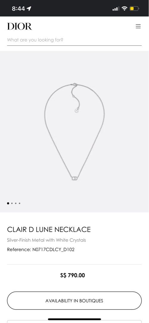 Clair D Lune Necklace Gold-Finish Metal, White Resin Pearls and White  Crystals | DIOR