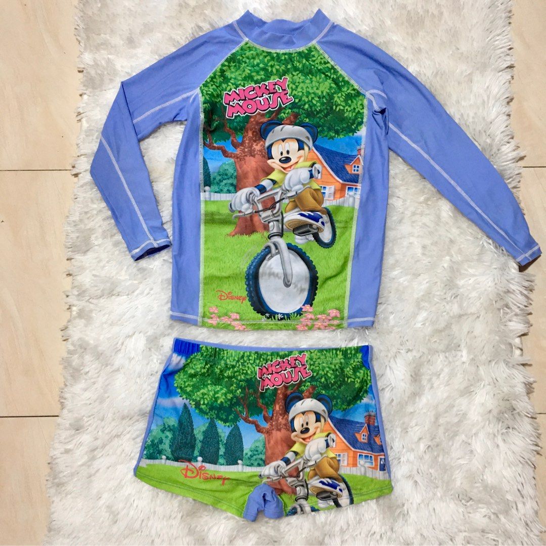 DISNEY MICKEY MOUSE RASHGUARD SET on Carousell