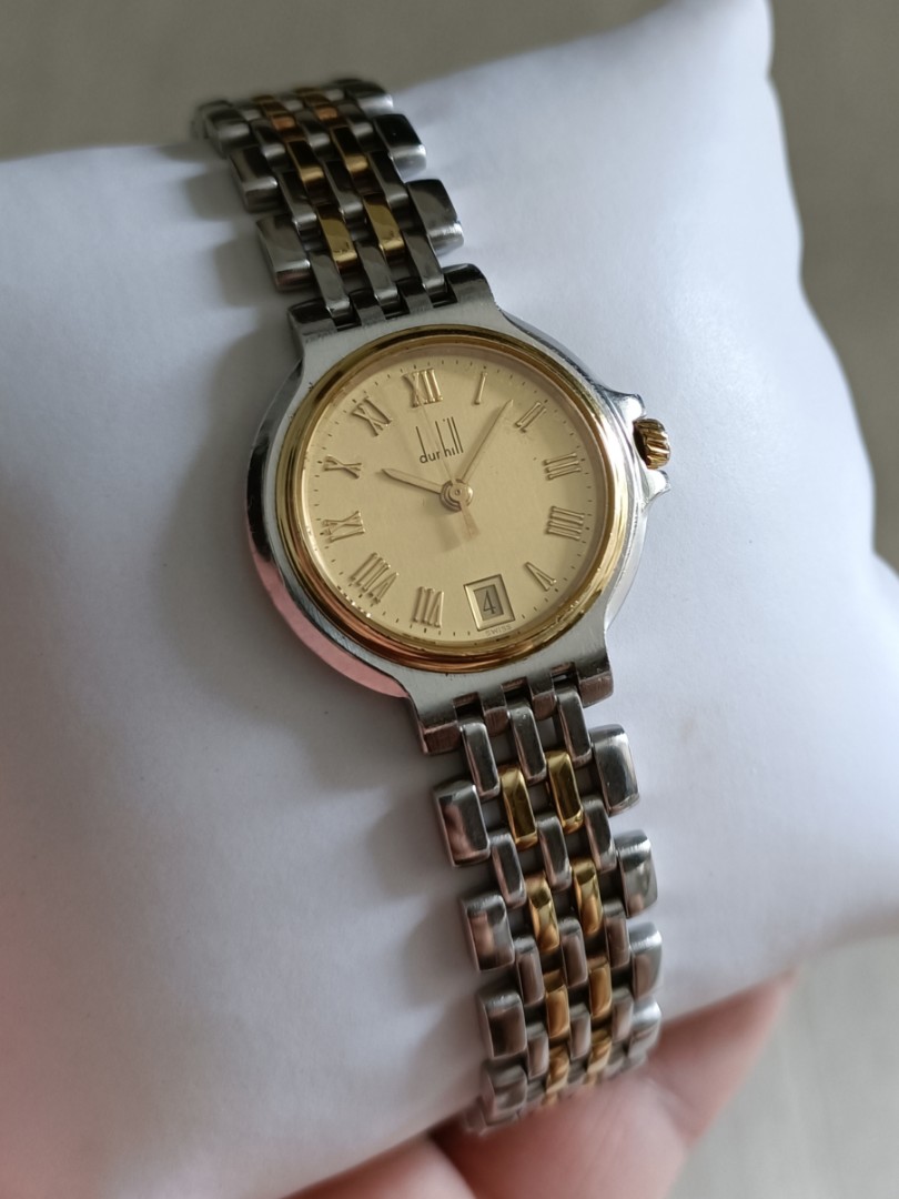 Dunhill 18K Solid Gold Bezel Watch, Women's Fashion, Watches ...