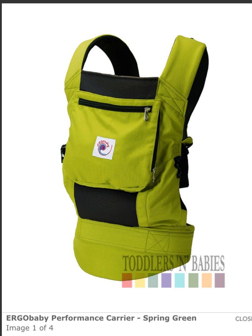 Ergobaby performance carrierspring green, Babies & Kids, Going Out